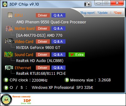 Скриншот к 3DP Chip 9.10 Portable