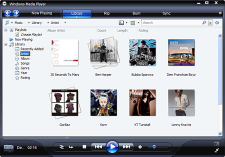 Скриншот к Windows Media Player 11